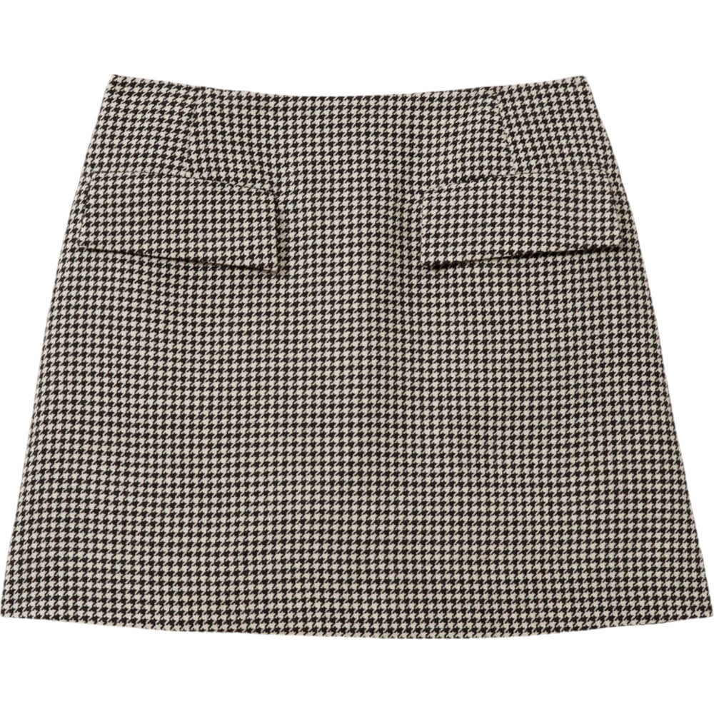 REISS MINNIE Wool Dogtooth Mini Skirt